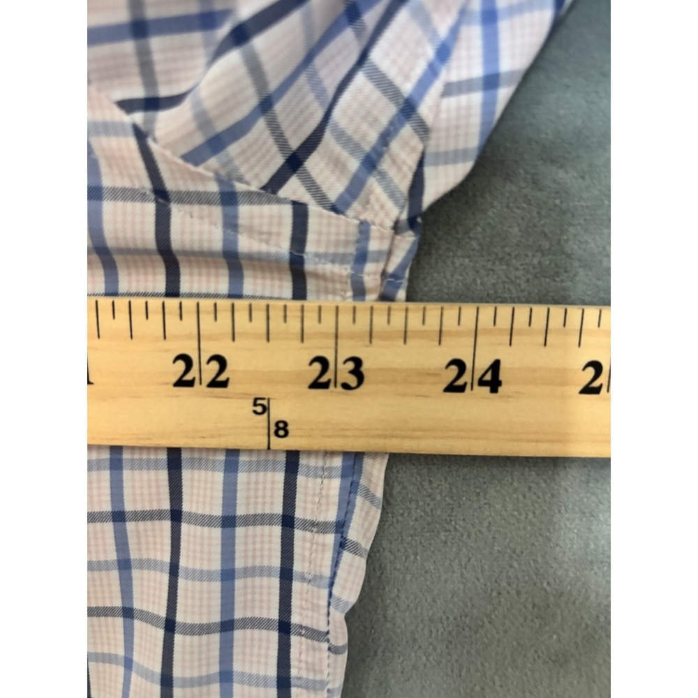 Vineyard Vines Shirt Button Down Classic Fit Whale Madras Blue Geometric Mens L - Picture 6 of 8